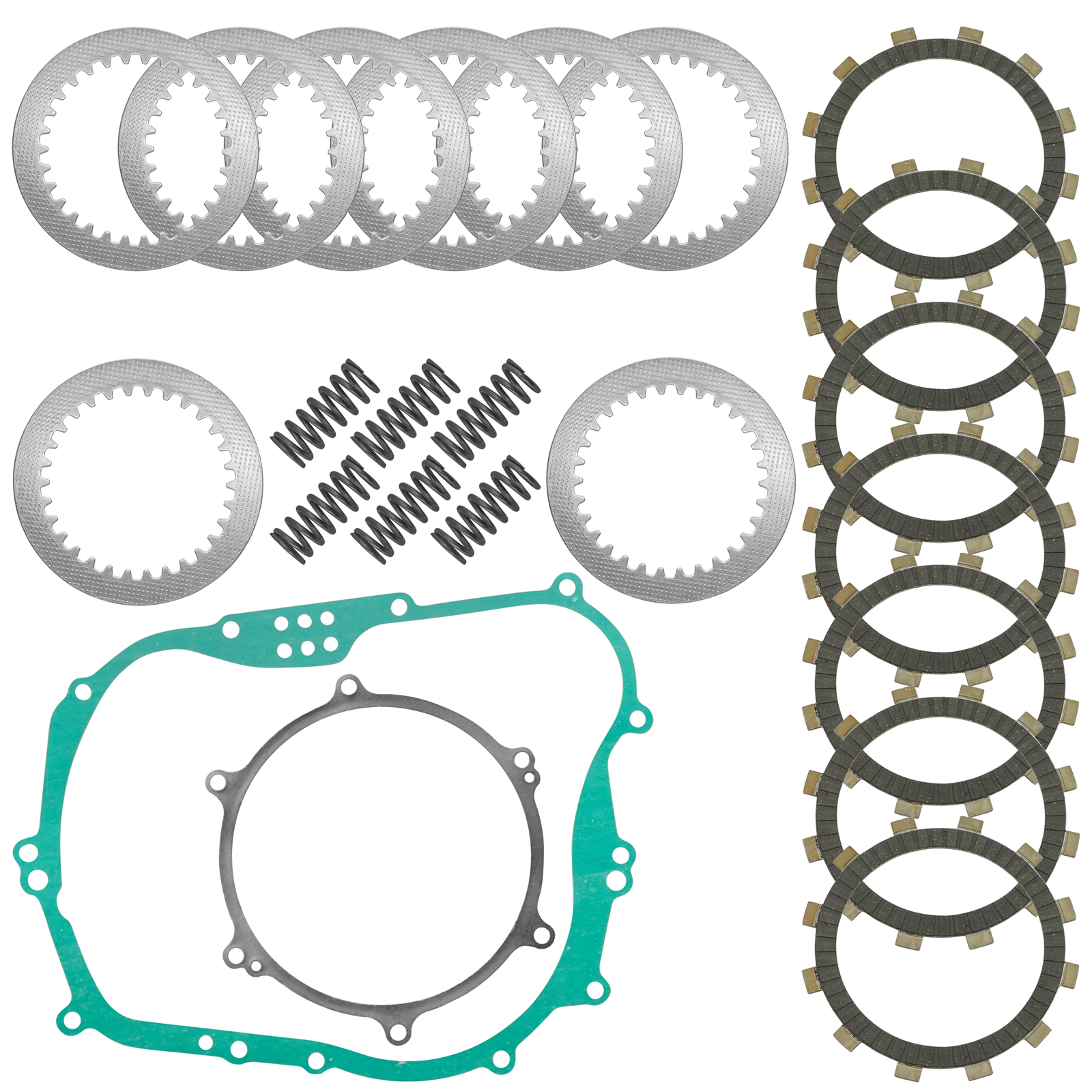 Clutch Friction Steel Plates Kit for Kawasaki KLX300 KLX300R KLX300SM 2009-2024