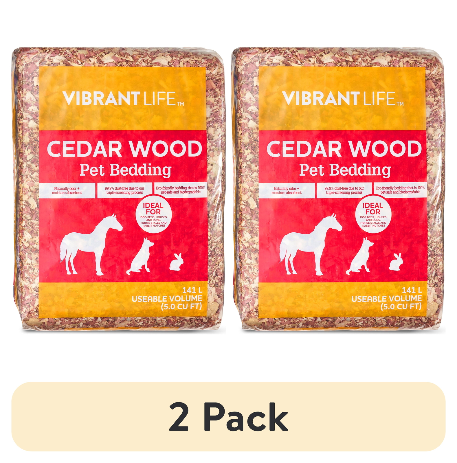 new，(2 pack)   Cedar Pet Bedding, 141 L