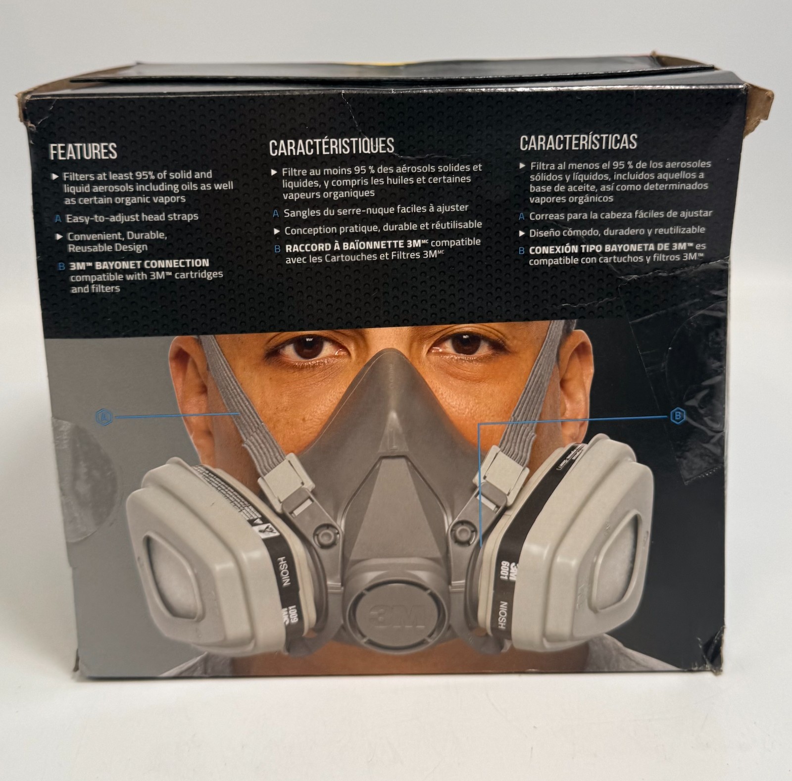 3M P95 Organic Vapor Paint Project Reusable Respirator 6311 Large *NEW See Box*