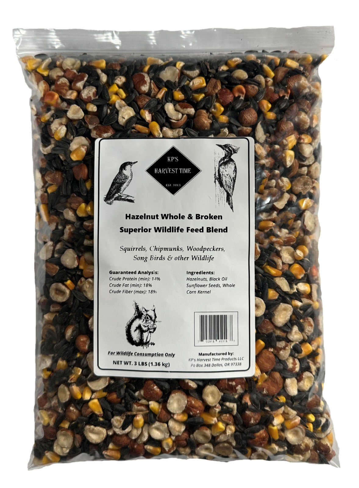 Hazelnut Whole & Broken Superior Wildlife Feed Blend | 3 lbs.