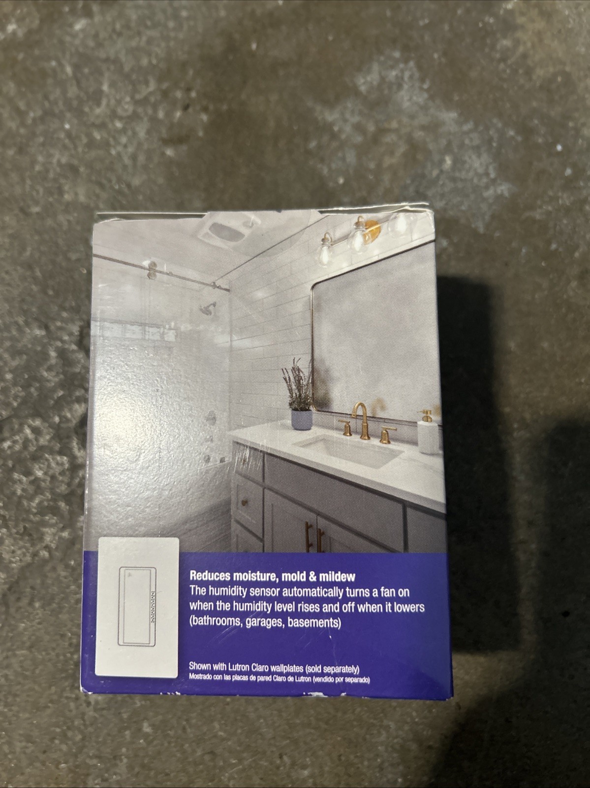 Lutron Xactsense Humidity Sensor Switch for Bathroom Exhaust Fans Single-Pole B