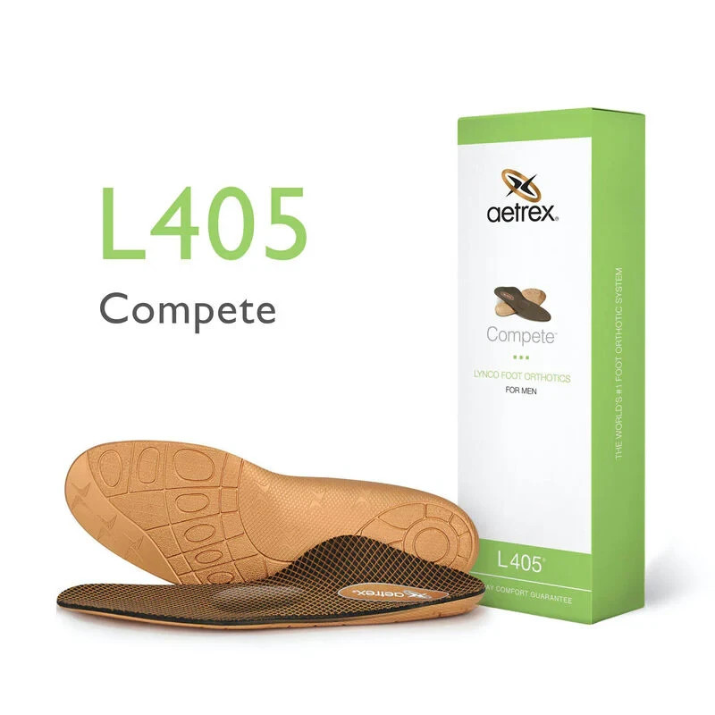 Aetrex Men’s L405 Compete Orthotics – Athletic Metatarsal Support Insoles