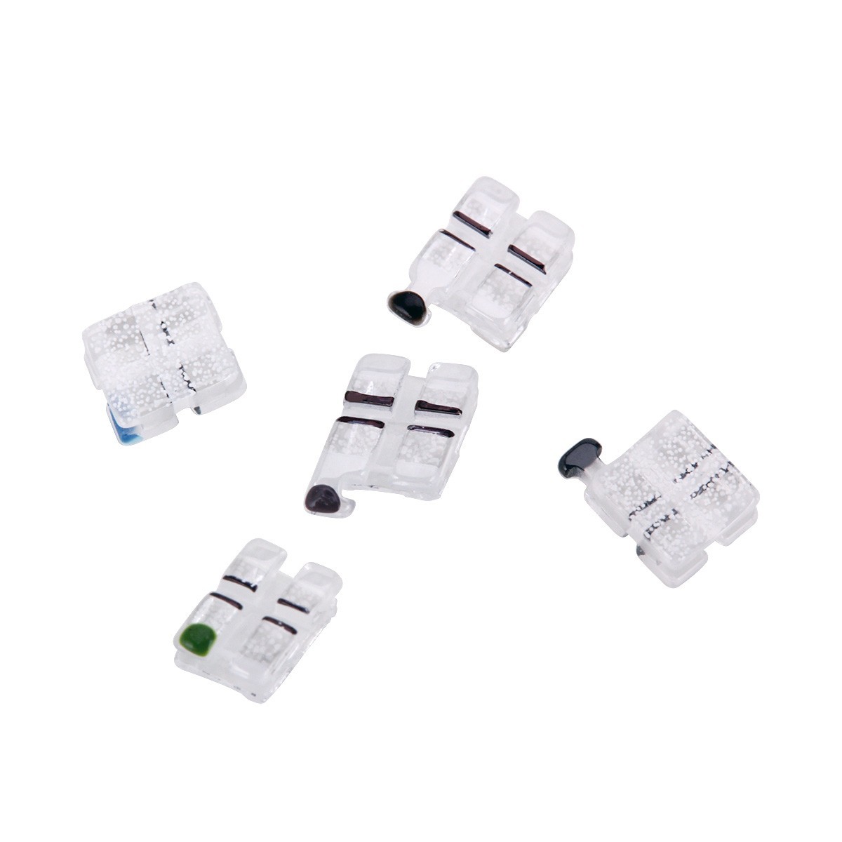 AZDENT Dental Orthodontic Sapphire Bracket Ceramic Braces Roth/MBT 022 Hooks 345