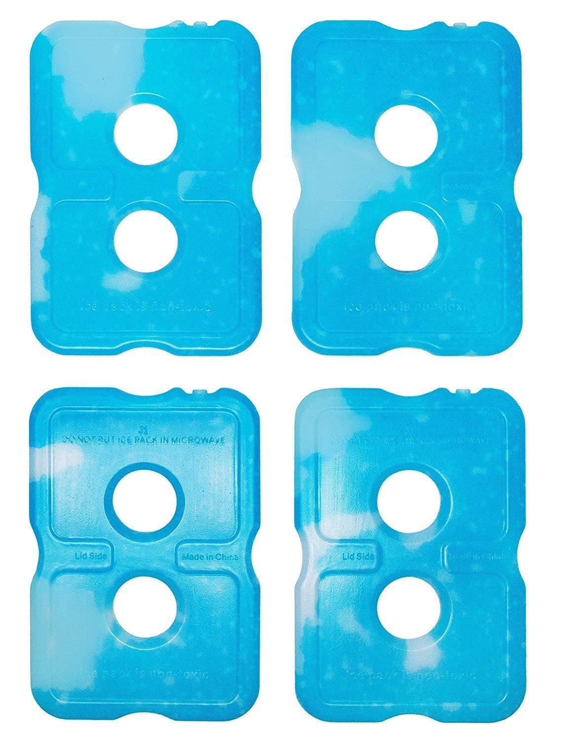 Healthy Packers Ice Pack for Lunch Box or Coolers - Freezer Packs (Set of 4)