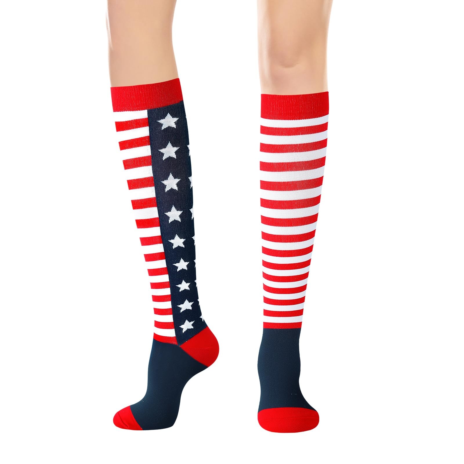 YOYOU Compression Socks for Women and Men, American One Size, Flag 1