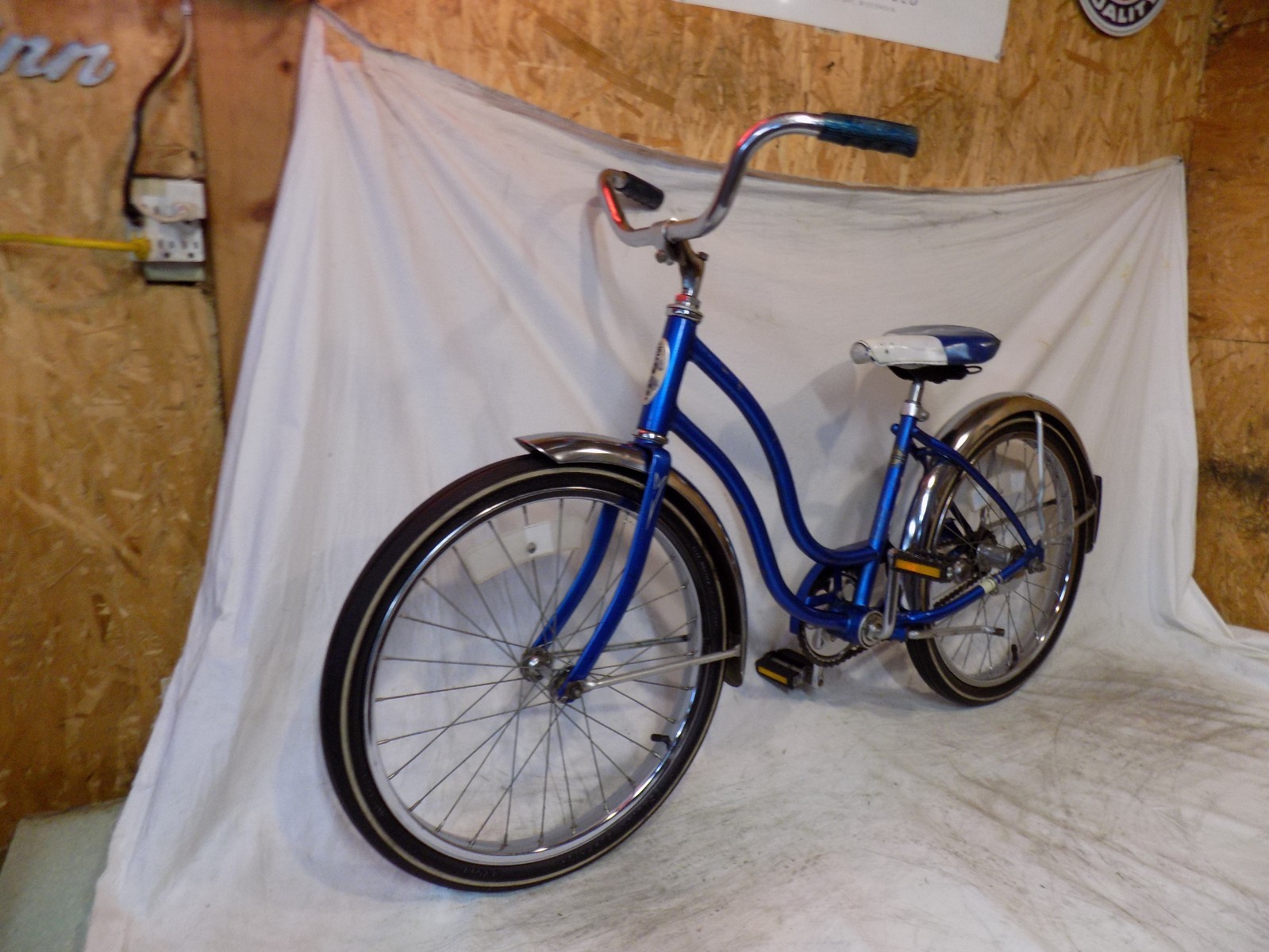 1977 SCHWINN BANTAM 20" STINGRAY MUSCLE BIKE S7 BLUE HOLLYWOOD SUPERIOR TIRES S7