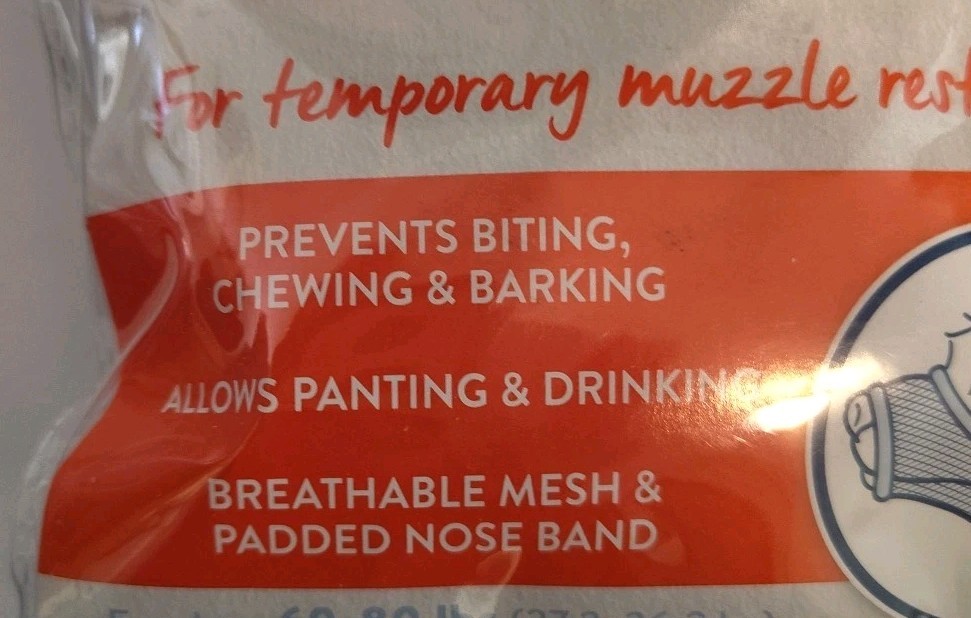Top-Paw Adjustable Mesh Muzzle LARGE BLACK Dogs/Puppies 60-80 Lbs.