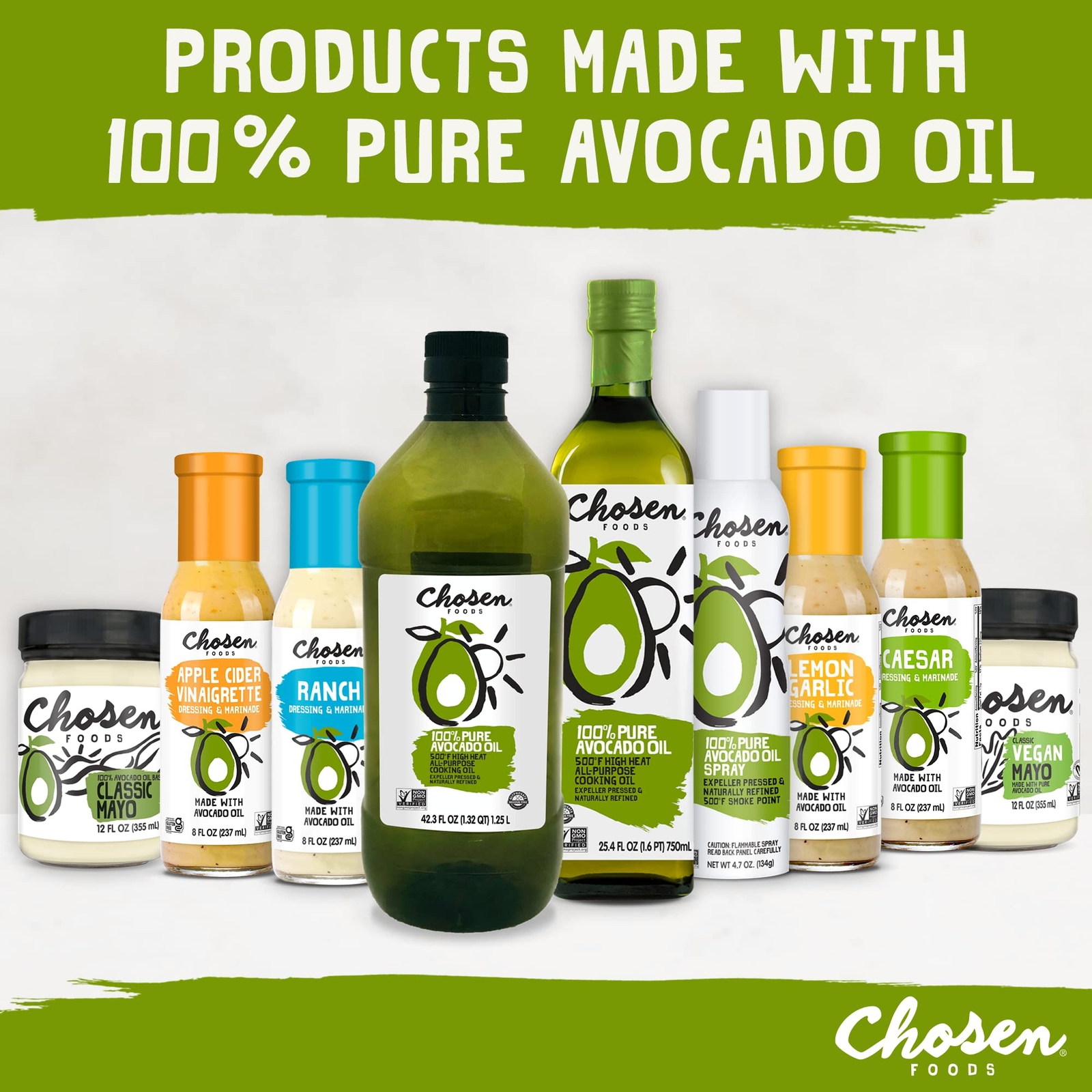 Chosen Foods 100% Pure Avocado Oil, Keto and Paleo Diet Friendly, Kosher Oil for