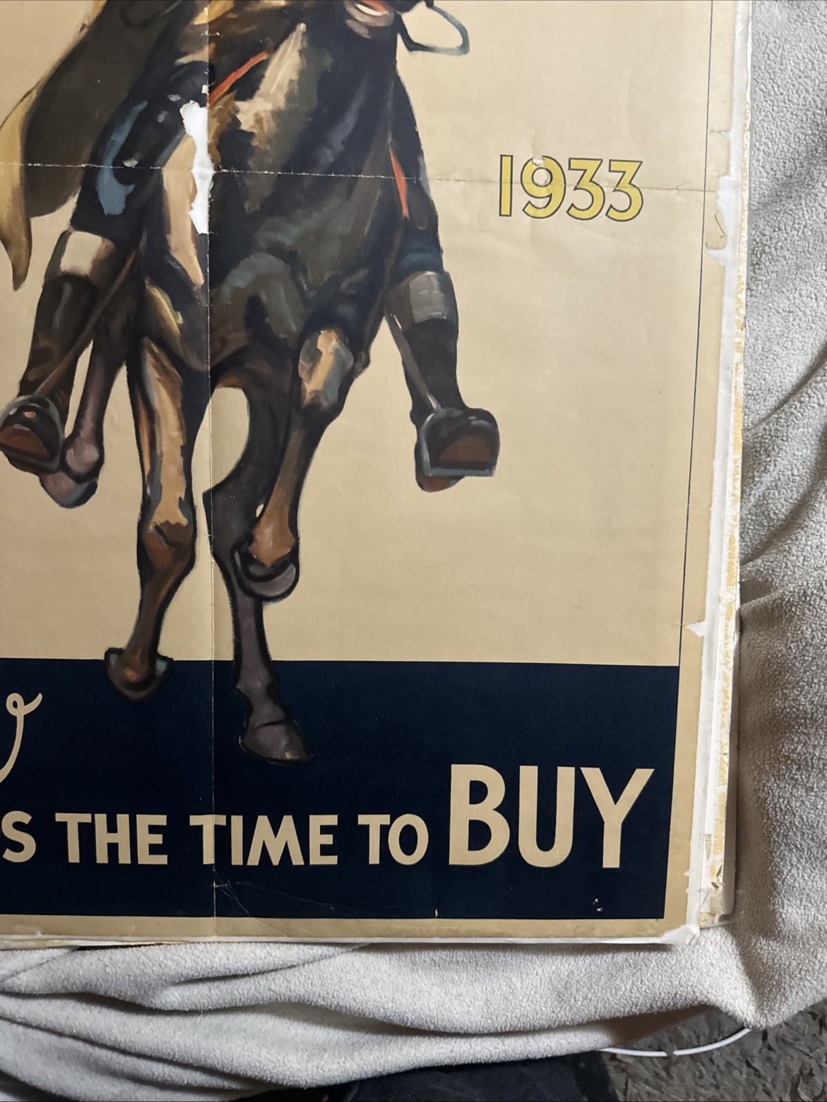 Antique N.R.A National Revival Act Poster Original Wake Up Americans