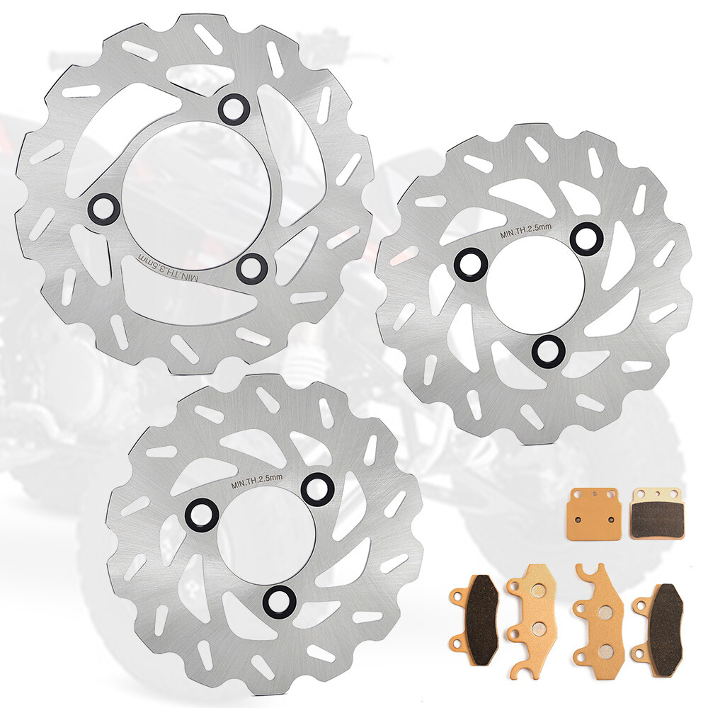 For Suzuki Quadracer 450 Front Rear Brake Disc Rotors Pads LTR450 2x4 2006-2011