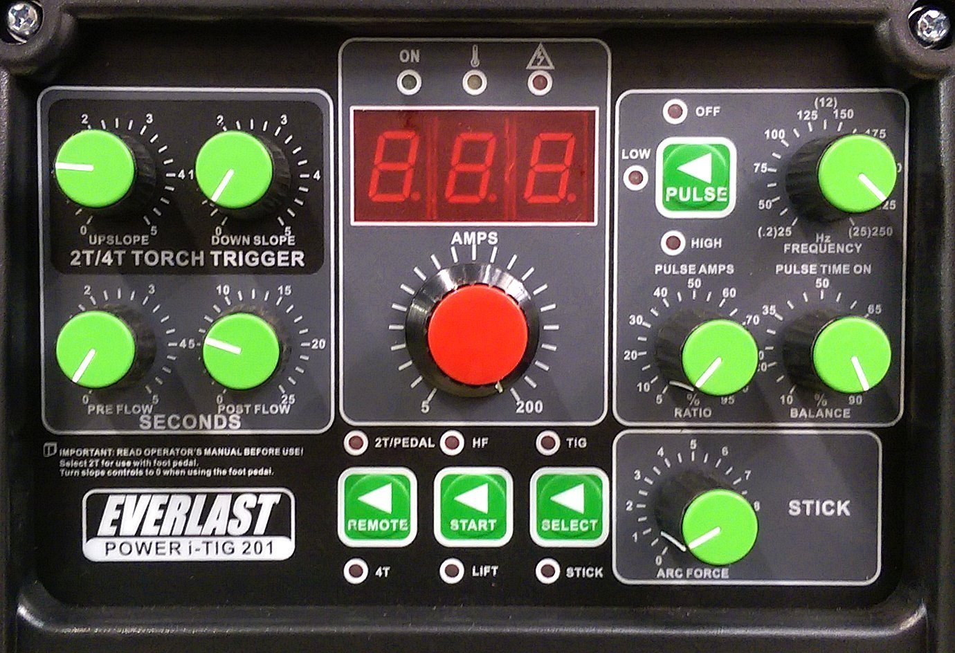 Power-iTIG 201 DUAL VOLTAGE 200AMP DC TIG STICK PULSE WELDER EVERLAST NOVA PKG