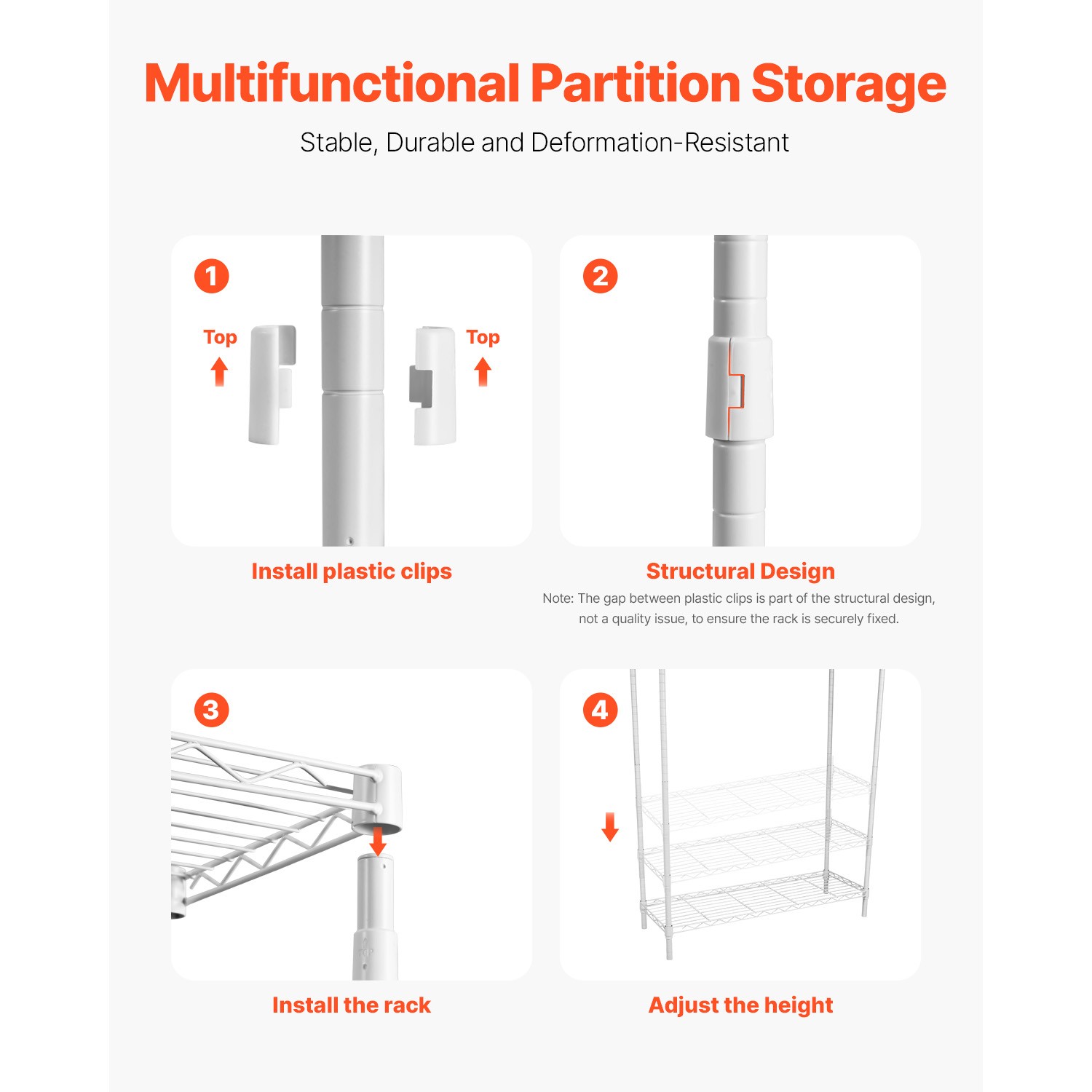 Over Washer and Dryer Storage Shelf Single Row 3 Tiers Washer Rack White