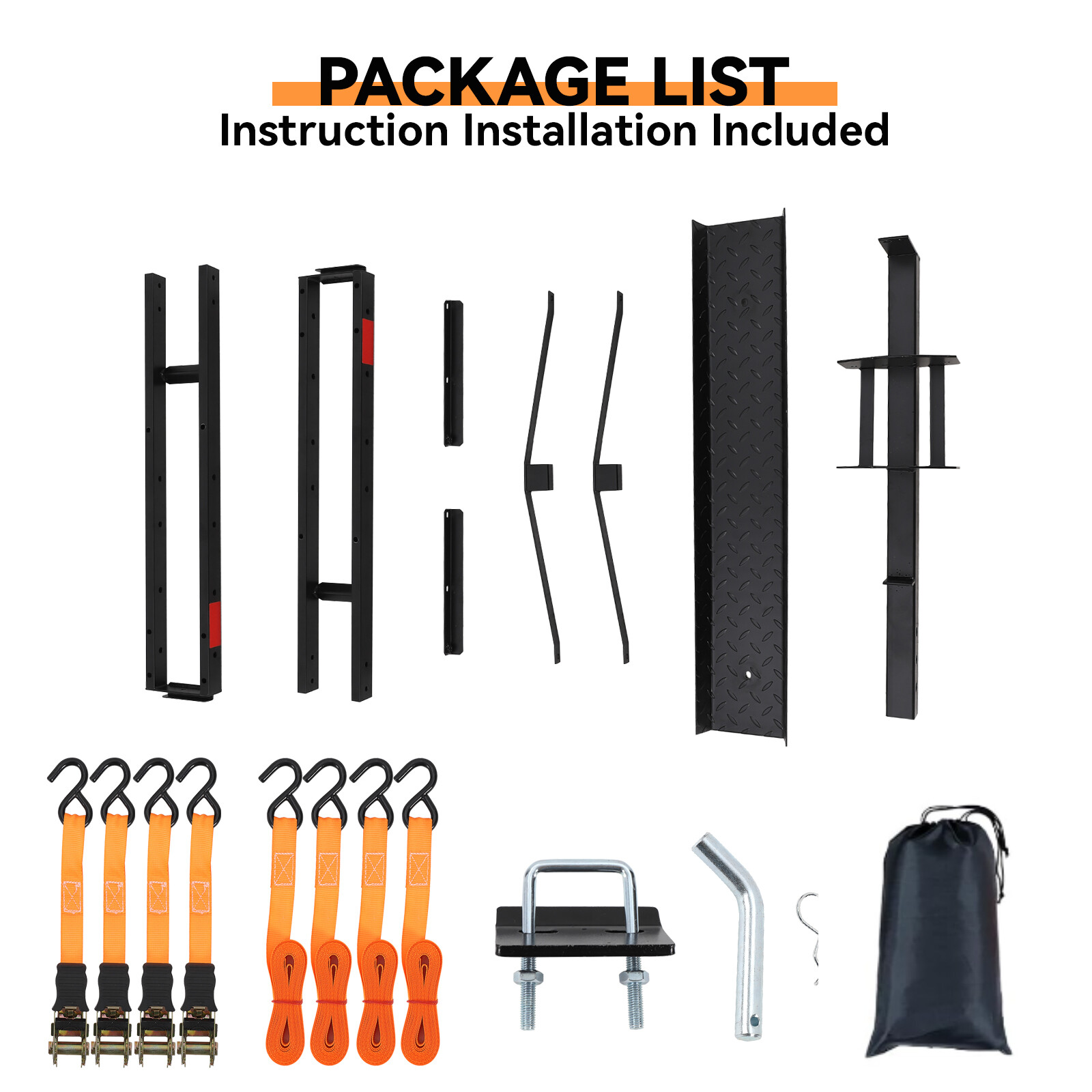 Motorcycle Rack Dirt Bike Scooter Carrier Hauler 2" Hitch Mount w/ Ramp 500lb