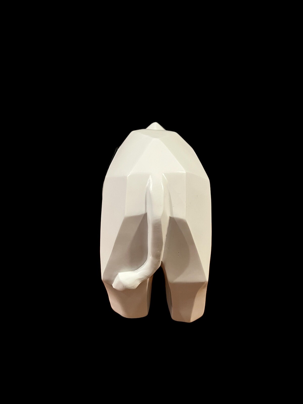 Elephant Ceramic Angular Geometric Ear Body Pattern Modernist Style