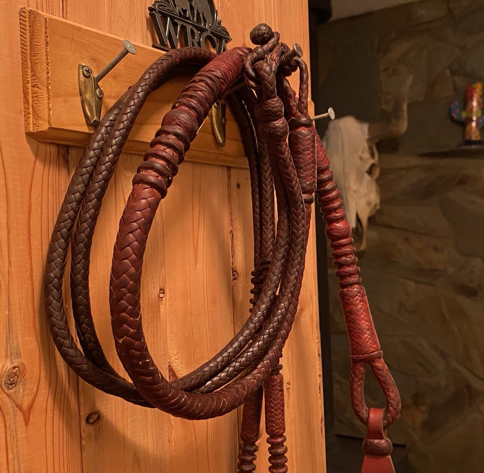 Vintage Handmade Western Romel - Romal Braided Reins California Style Kangaroo?