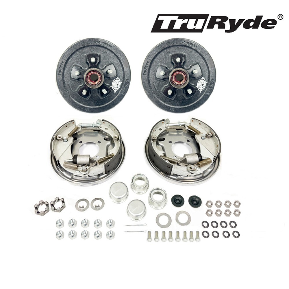 Pre-Greased 5-4.5" Hydraulic Trailer Axle Brake Kit for 3,500 lbs. Trailer Axles