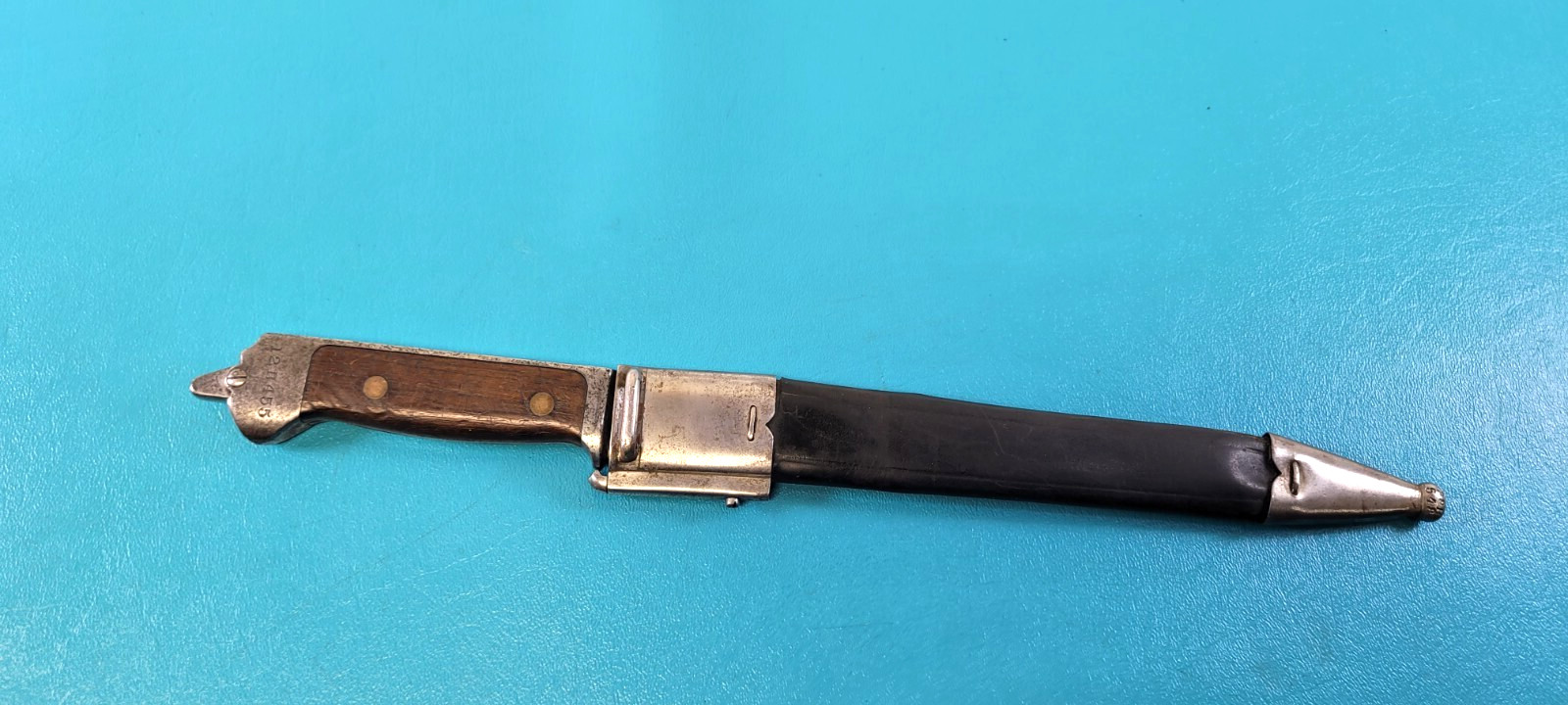 Danish Model 1889 Krag Jorgensen Rifle Bayonet Knife + Scabbard Denmark TR154