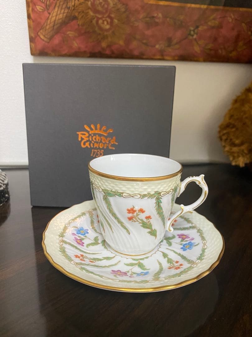 Richard Ginori Ghirlanda Demitasse Cup Saucer Set #1