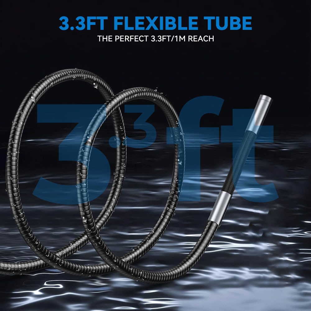 SALE! Endoscope 2-Way 360° Inspection Camera Articulating Borescope Semi Rigid