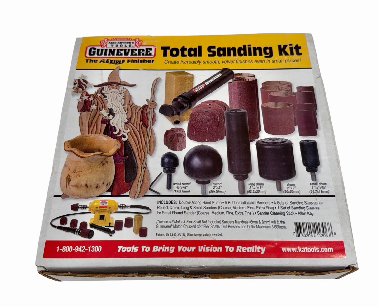 King Arthurs Tools Guinevere Sanding & Polishing Motor Sanding Kit