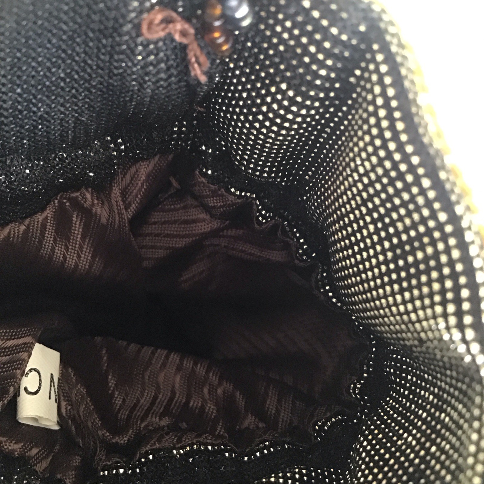 Flapper Boho Beaded Purse, VTG (1980-90s) Brown Small Pocket Purse - Never Used