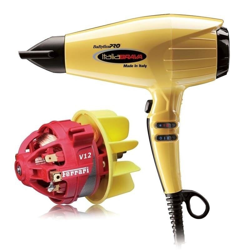 BRAND NEW! STILL SEALED! BaByliss BABFB1 Italia Brava Hair Dryer Yellow