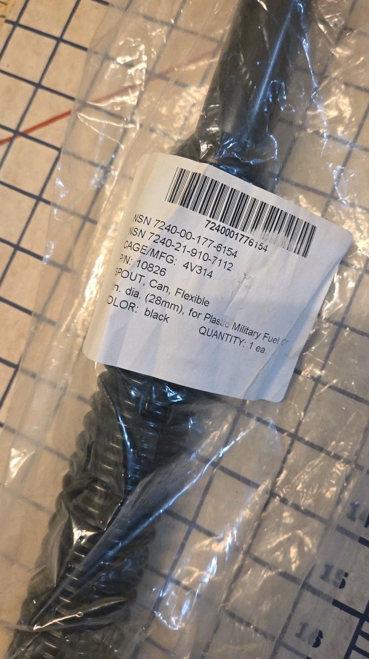 Military 5 Gal. Fuel Can Flexible Spout 28mm HIGH FLOW 7240-00-177-6154 Scepter