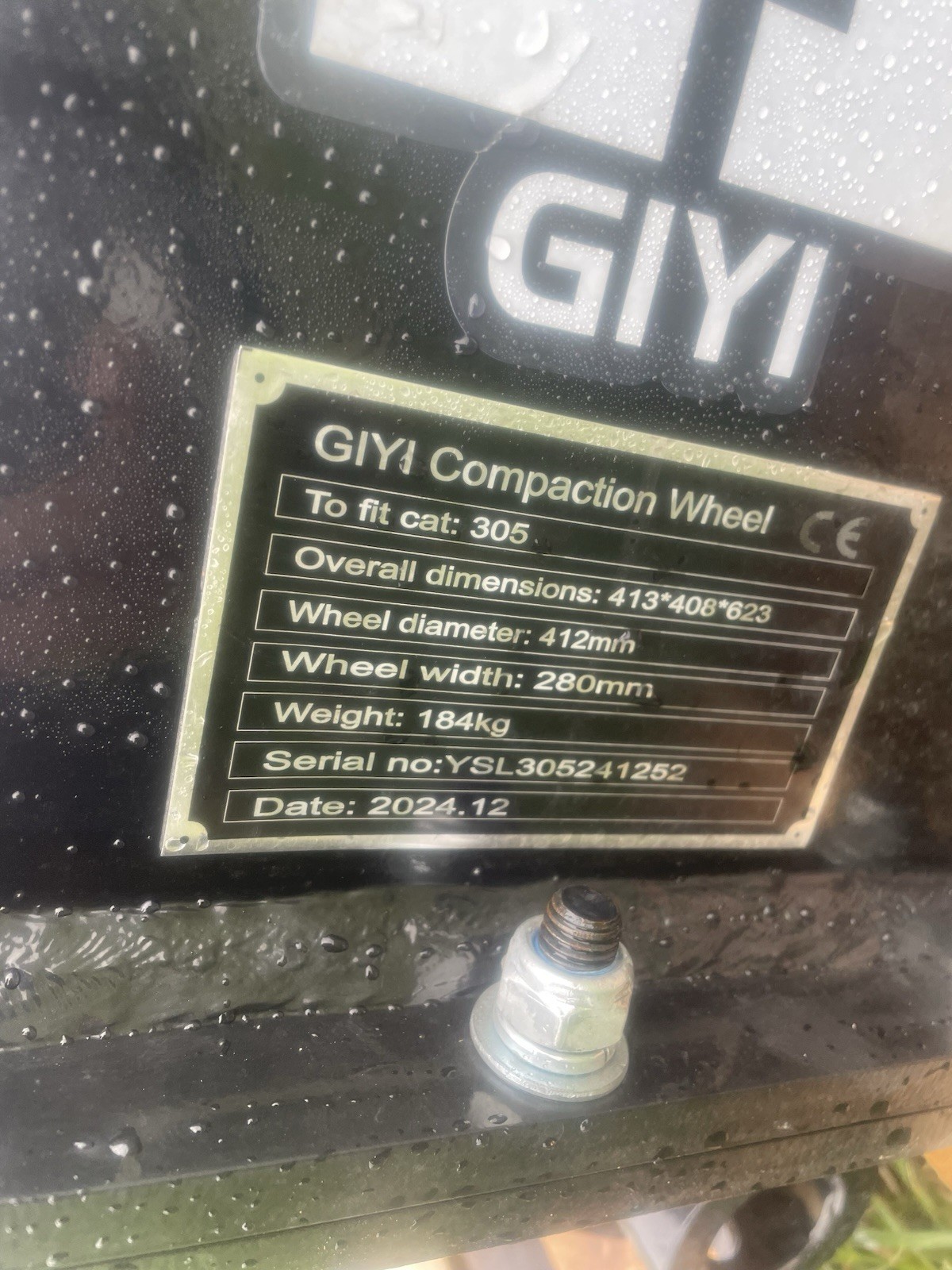 compactor wheel for cat 305 excavator New!!!