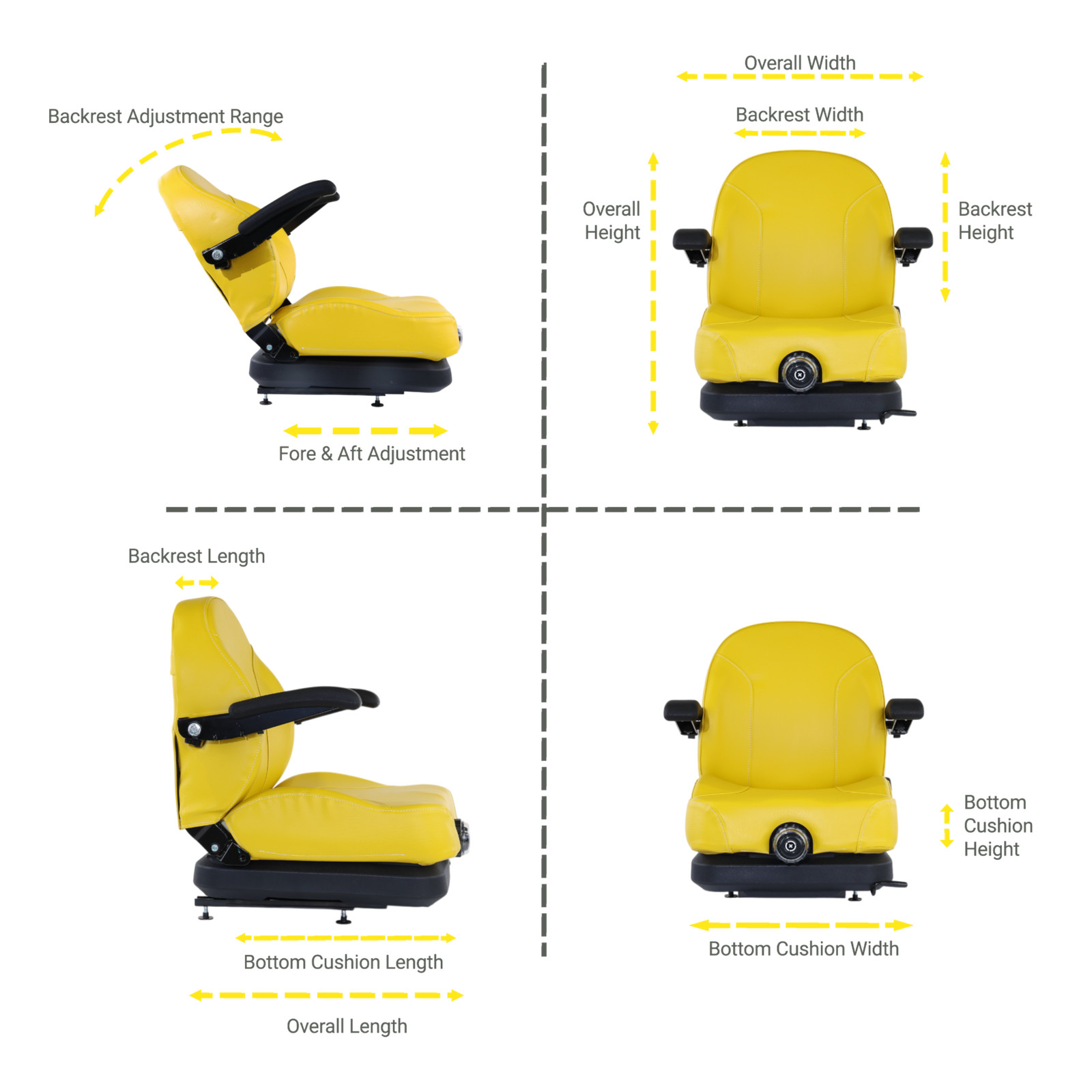 116-8912 Suspension Seat fits Exmark Lazer Z DS-Series 60 Lazer Z DS-Series 72