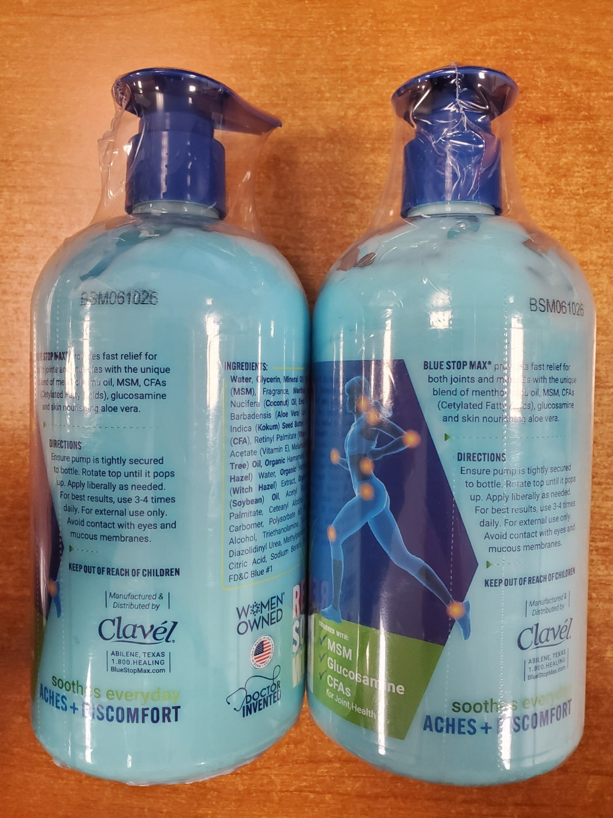 2 Pk: Blue Stop Max Triple Action Gel for Joints/Muscles 16oz BB: 5/26 (3353) D2