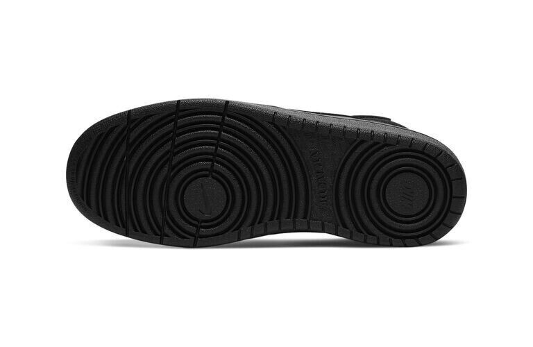 Big Kid's Nike Court Borough Mid 2 (GS) Black/Black-Black CD7782 001