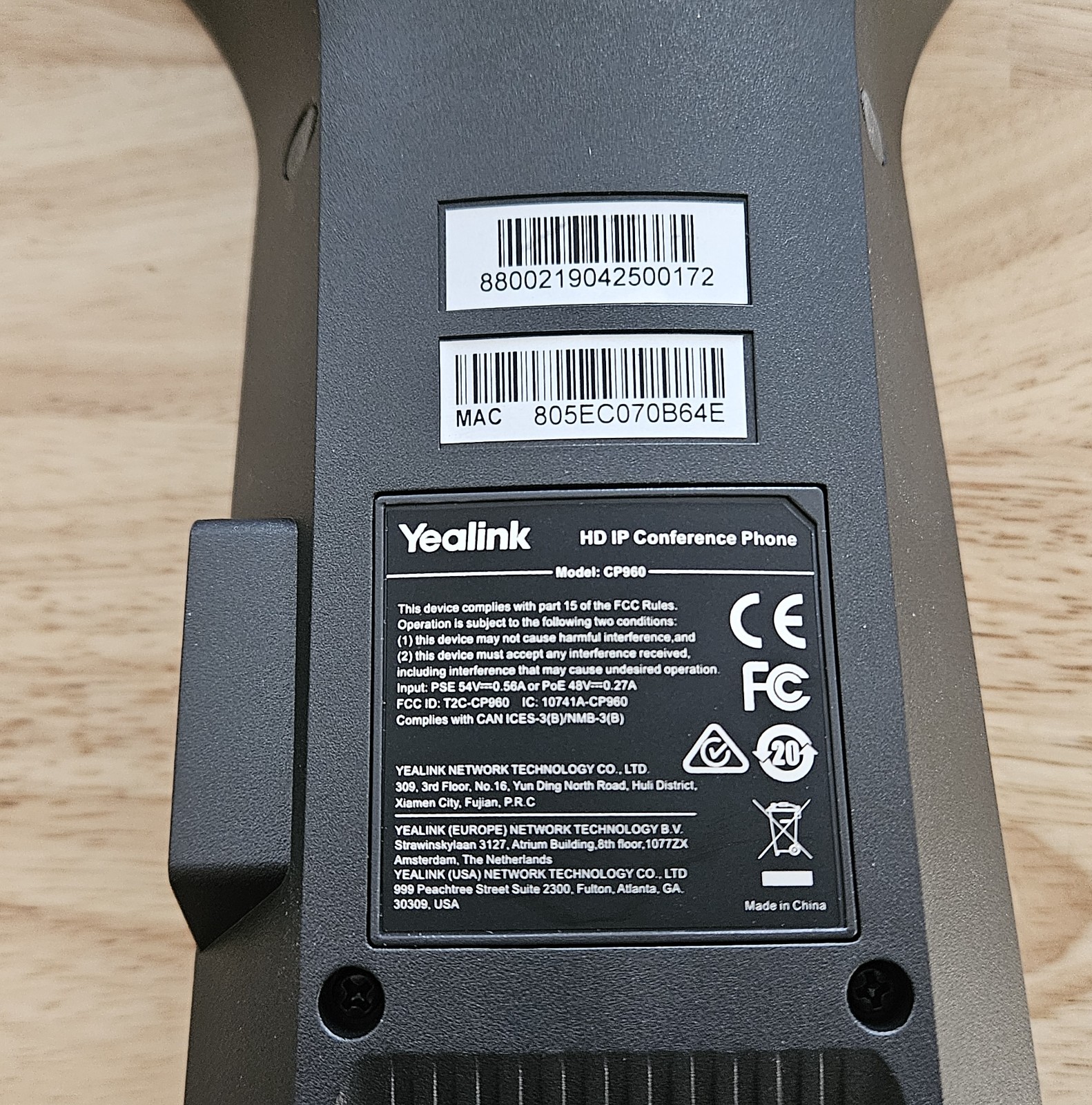 Yealink CP960 Touchscreen Conference Phone (TEAMS Version), Factory Reset