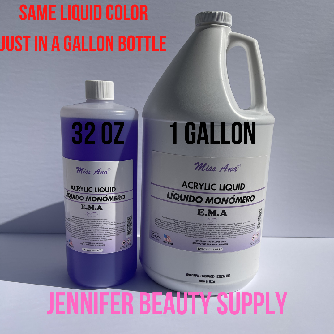 ACRYLIC LIQUID MONOMER PROFESSIONAL ACRYLIC NAIL SYSTEM 1 GALLON/ 128 OZ EMA