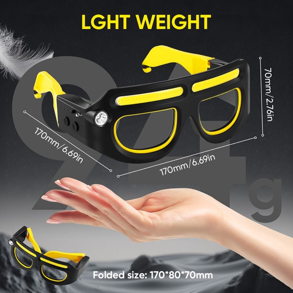 5 Modes LED Glasses Headlights Safety Eyeglass Lamp Work Lights Cycling