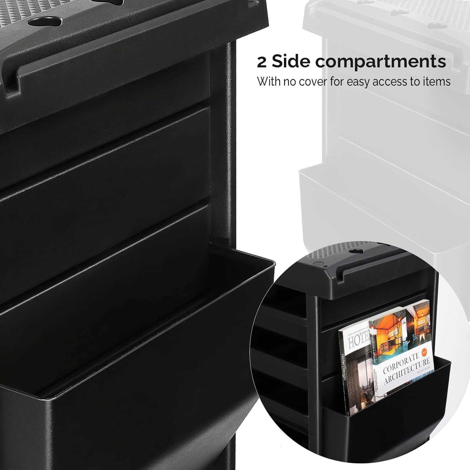 Professional Salon Rolling Cart Organizer, Lockable Hair Trolley with 6 Drawers