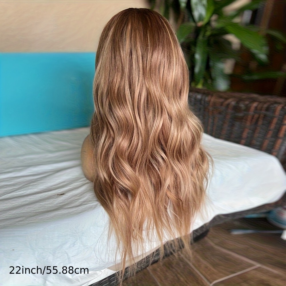 Brown Blonde Ombre Mixed Color 13x4 Lace Front Wigs Women Party Natural Hairline