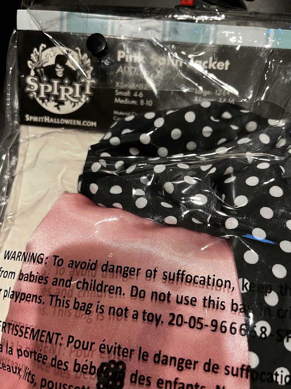 Spirit Pink Satin Sequin Poodle Jacket And Scarf 50s Adult Sz XS Halloween New