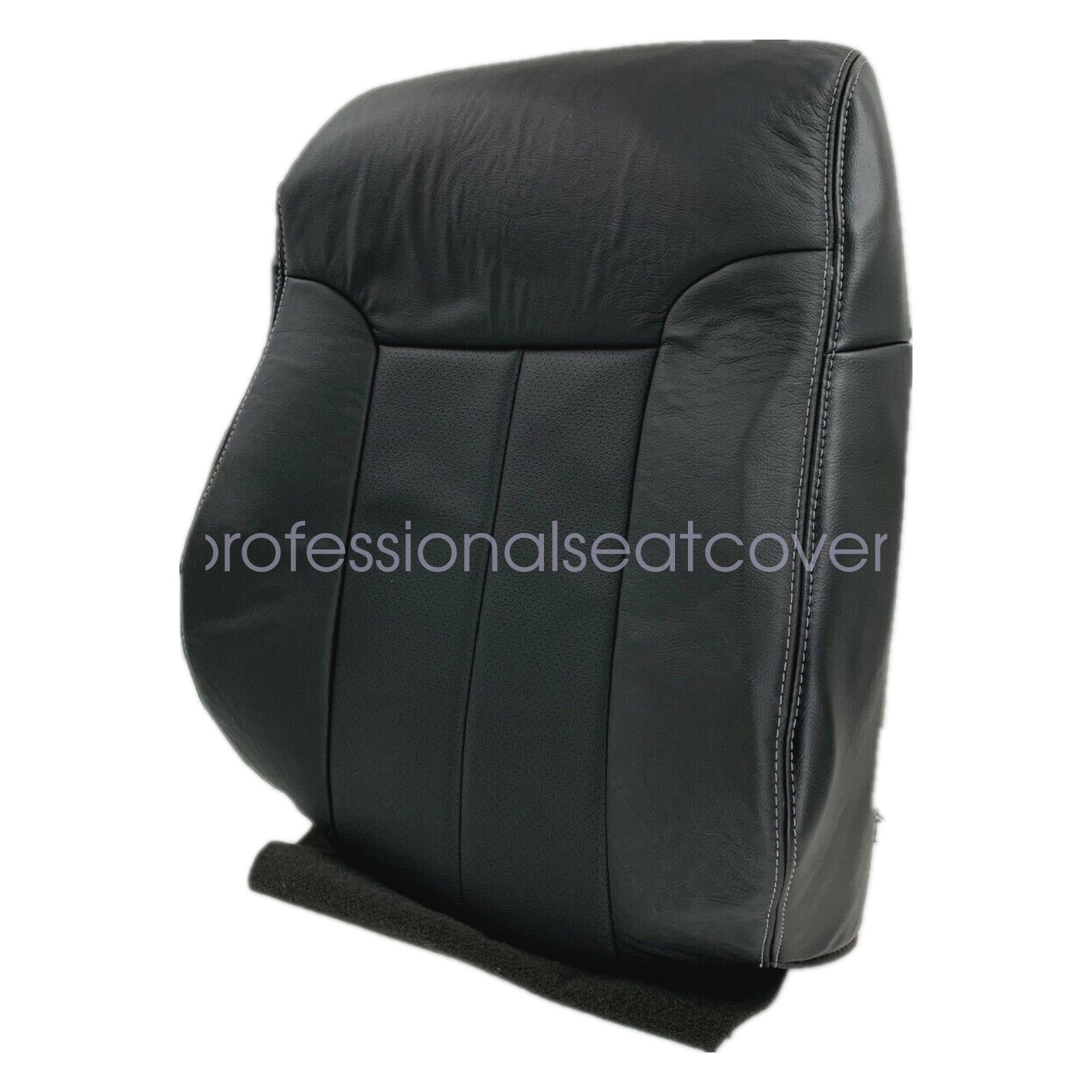 For 2009-2014 Ford F150 Lariat Front PERFORATED Leather Seat Cover Black