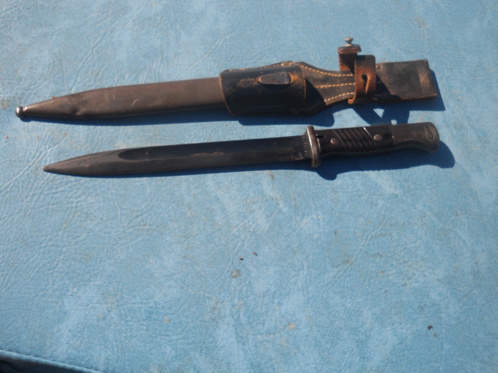 WW2 German K98 Bayonet w/ Scabbard & frog 1940 Bakelite Grips E.u.F. Horster
