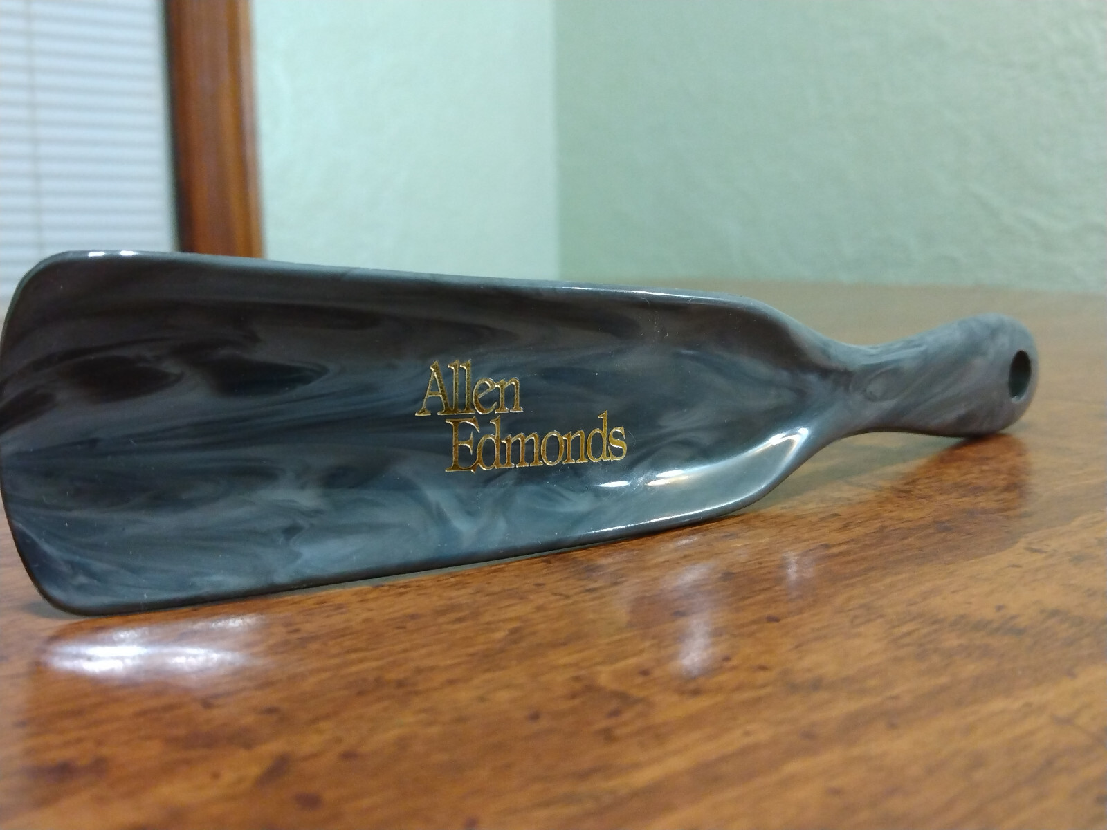 Allen Edmonds Plastic Shoe Horn Grey Marble Swirl 7" Long