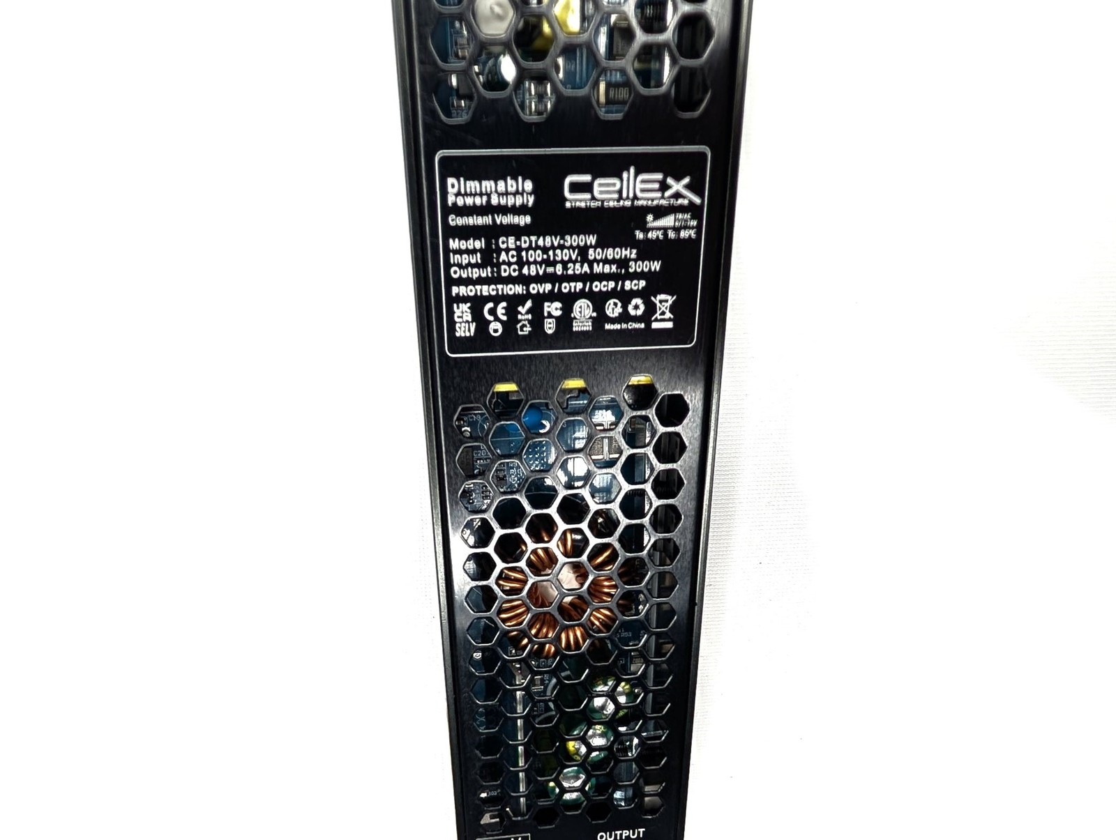 Dimmable TRIAC LED Transformer 48V 300W IP20 ETL Listed