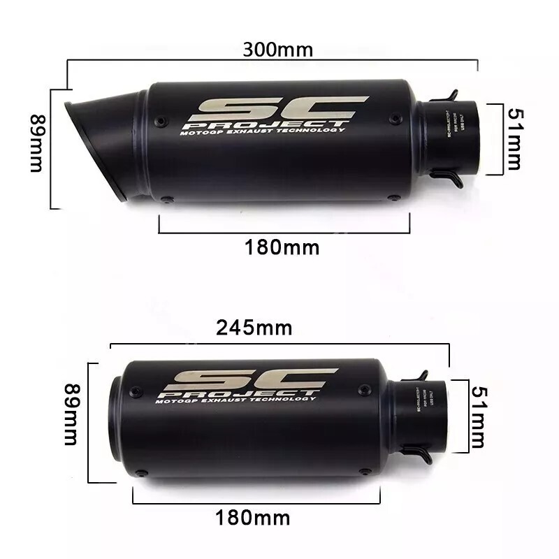 For Yamaha YZF R6 2006-2020 High Performance Full Exhaust Pipe System Kits Black