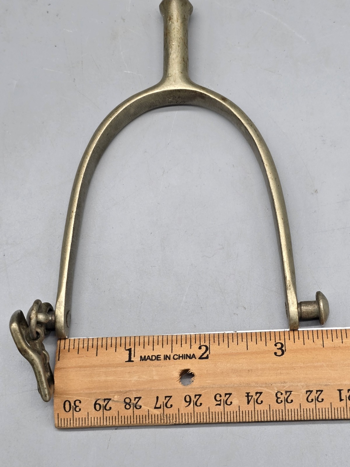 US AB Cavalry Spurs Box Stark's Army Surplus Chicago Vintage Nickel A. Buermann