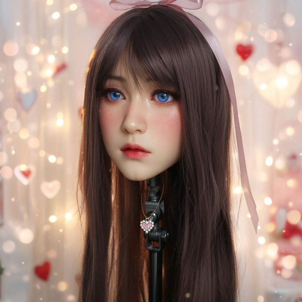 1:1 realistic adult dummy head, M16 screw interface,ncludes hairpiece and matchi