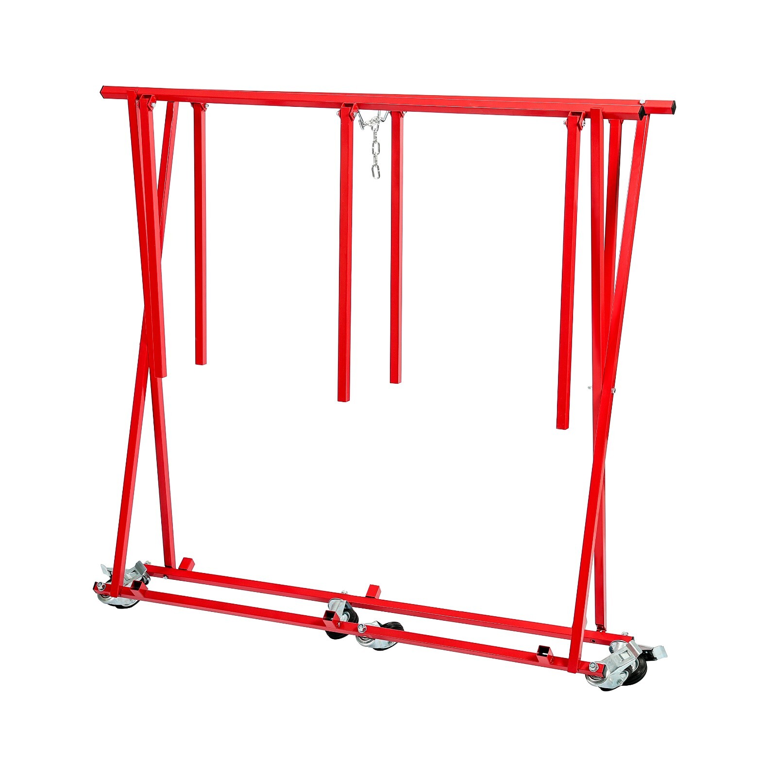 6 Wheels Easily Fold Large Auto Body Truck Bed Cart Holds up Pickup Bed Dolly