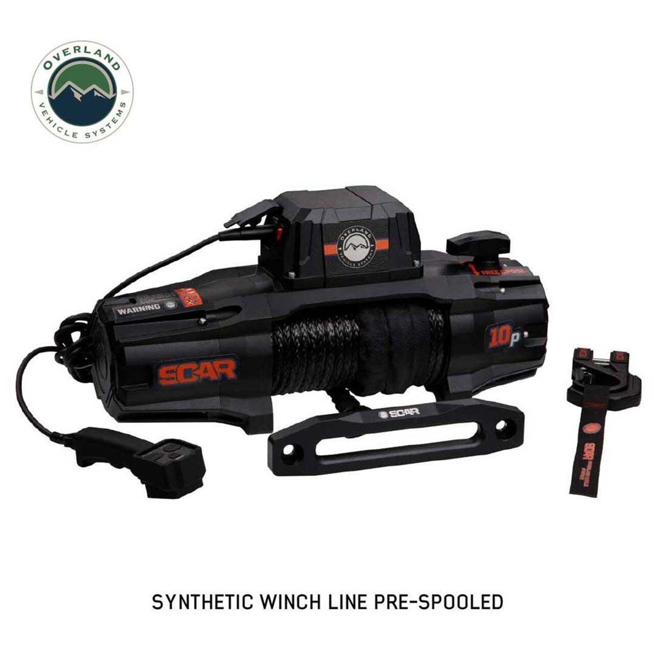 Overland Vehicle Systems SCAR 10S - 10,000 lbs. Rated Synthetic Rope Winch