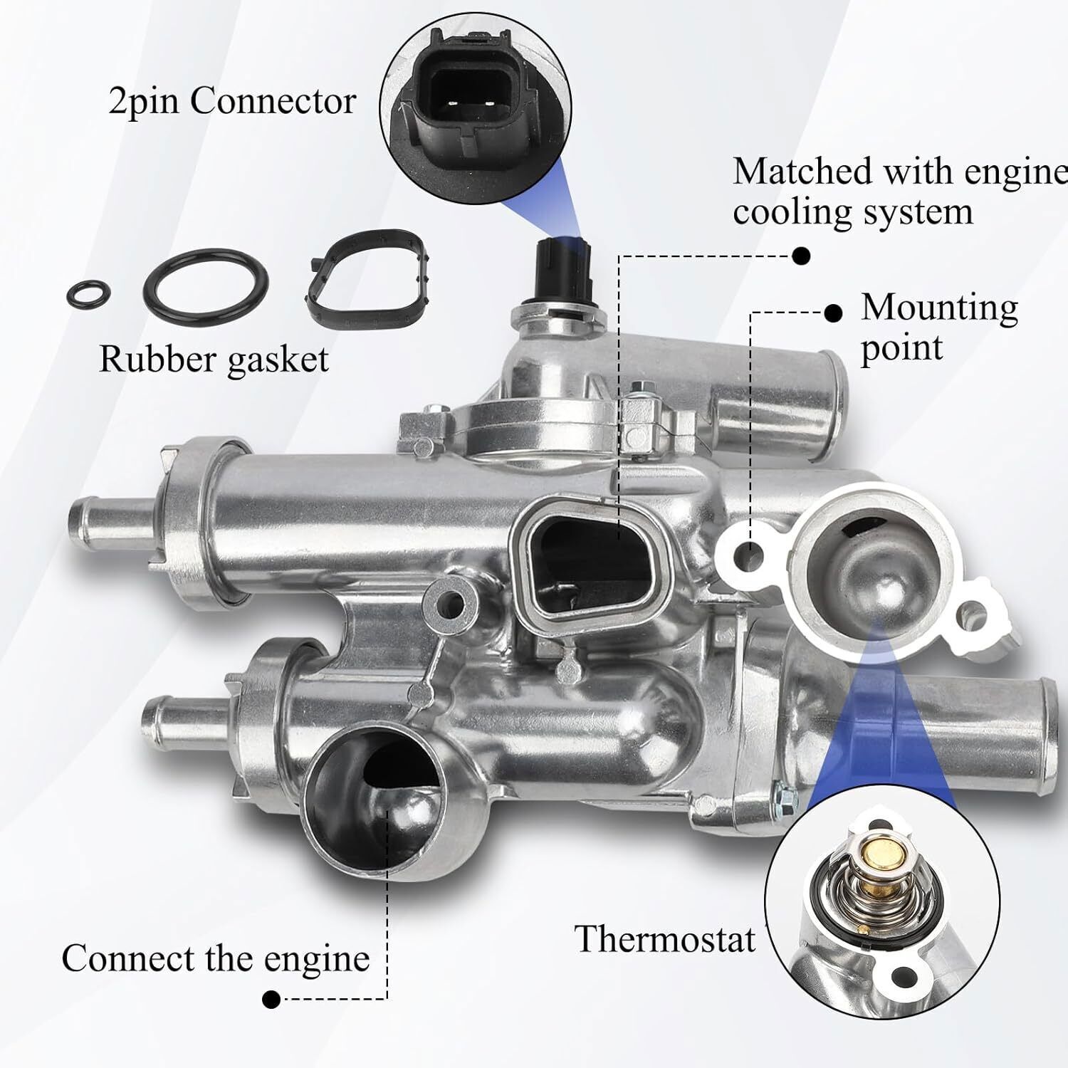 Aluminum Thermostat Housing Assy for Chrysler Sebring 200 Dodge Journey Avenger