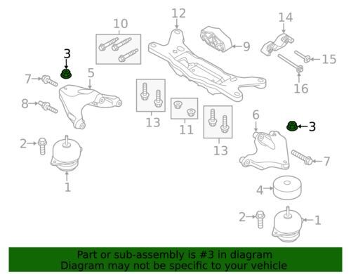 OEM NEW Ford Genuine Mustang Motor Mount Nut W712530-S440-