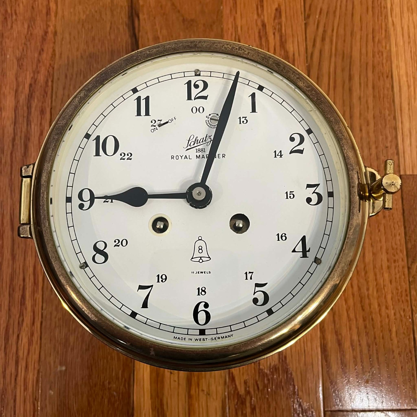 Vintage Schatz Royal Mariner 8 Day Ship's Bells Clock