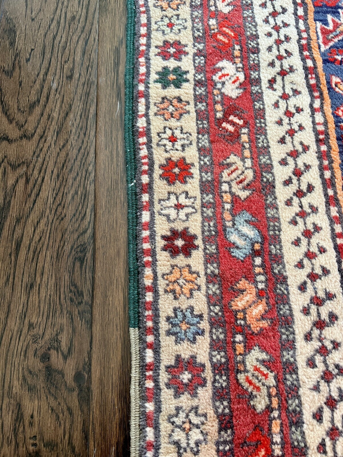 Vintage Geometric Meshkin 10 ft Runner Rug Hand-knotted Traditional/Transitional